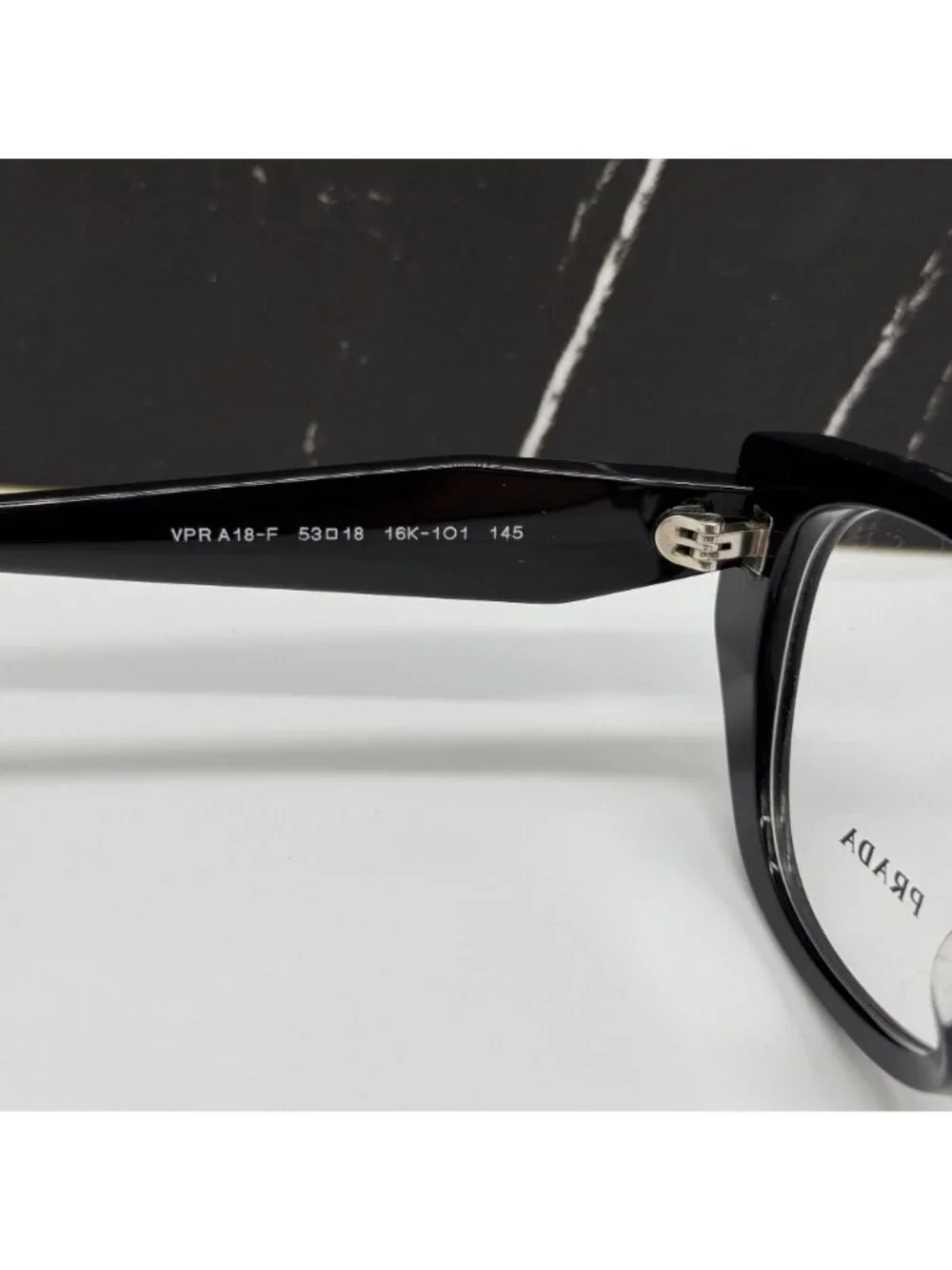 NEW PRADA PRA18VF 16K1O1 EYEGLASSES PR A18VF 16K1O1 BLACK WOMEN CAT EYE VPR A18V